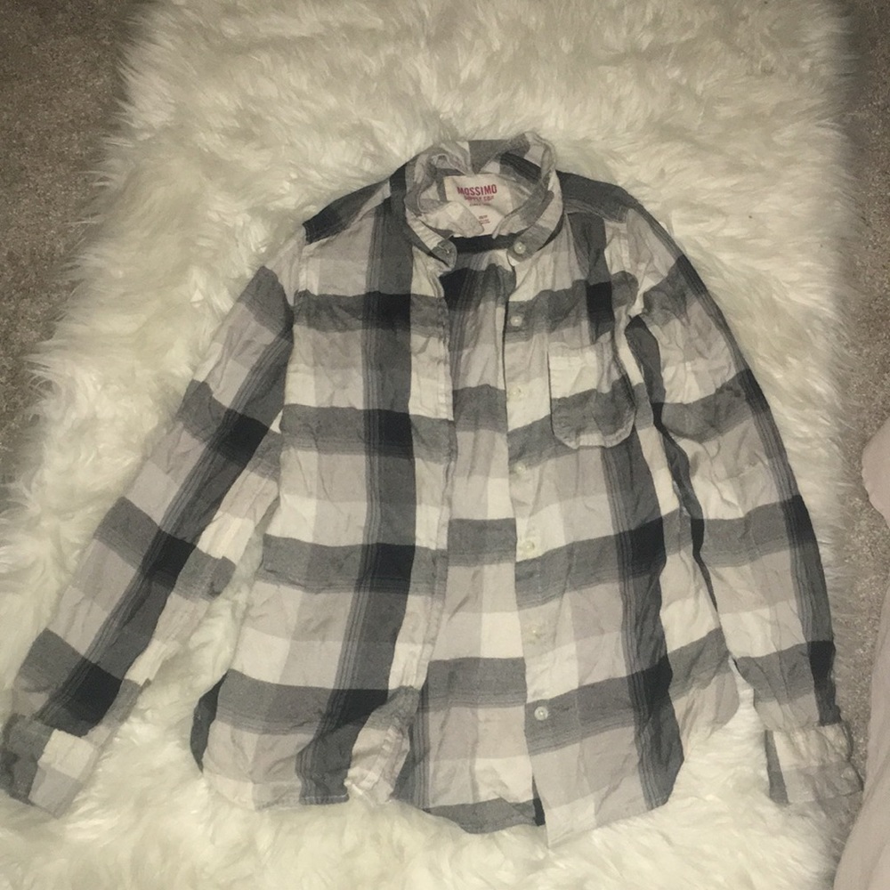 Black & White Checkered Flannel